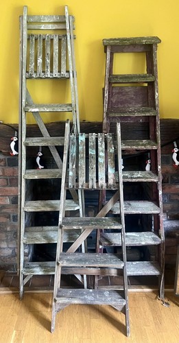 Job lot vintage wooden step - vintage,