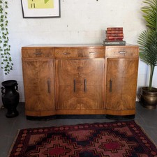 Vintage Art Deco Burr Walnut