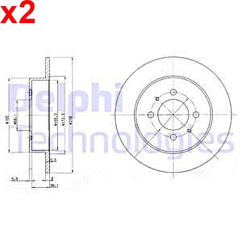 Delphi brake disc for - 2x,