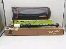 Vintage Wood/Plastic 4 Recorder Lot Soprano Alto Tenor Aulos Dolmetsch Hohner