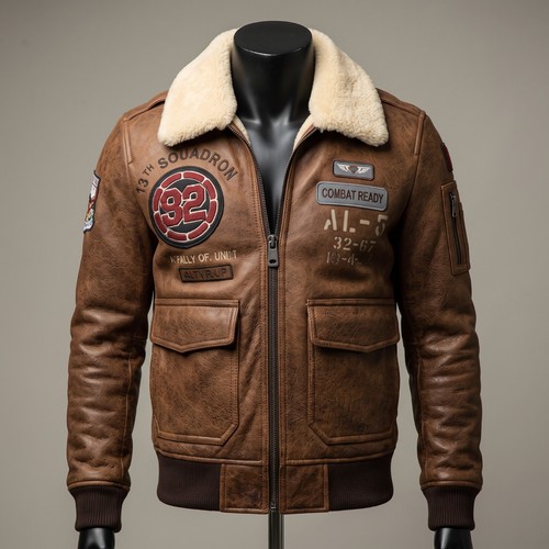 Men brown leather aviator - men's,