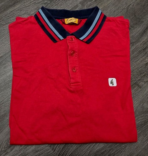 Gabicci red blue slimfit polo - red,