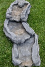 Garden Pond Waterfall Fibreglass sections Slate effect 19 overlapping waterfall
