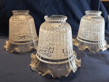 Vintage Light Shades Amber Glass Replacement Set of 3 M