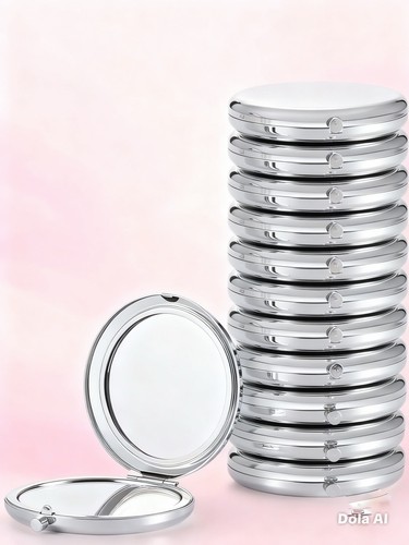 Silver compact mirror bulk - compact,