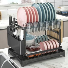 2 Tier Dish Drainer Rack with