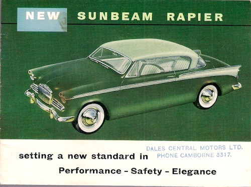 Sunbeam rapier series - series, ii