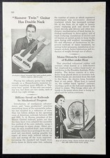 Gibson electric EH-150 1937 pictorial “Siamese Twin Guitar Has Double Neck”