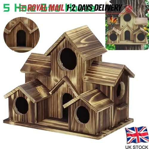 Hole wooden bird house for - 5,