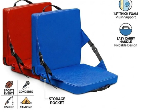 Folding stadium seat cushion - folding,