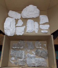 HO Scale Cast Rocks Made with Lightweight Hydrocal