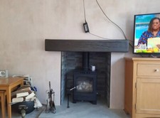 Oak Effect Geo Cast Beam non combustible Dark Grey Oak look 48" inch Inc Fixings
