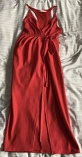 VERA & LUCY RED STRAPPY WRAP DRESS. SIZES SMALL 8/10.  FABULOUS CONDITION.