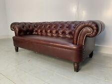 RRP £10,000 - George Smith Leather Sofa - "Early Victorian Chesterfield " - B...