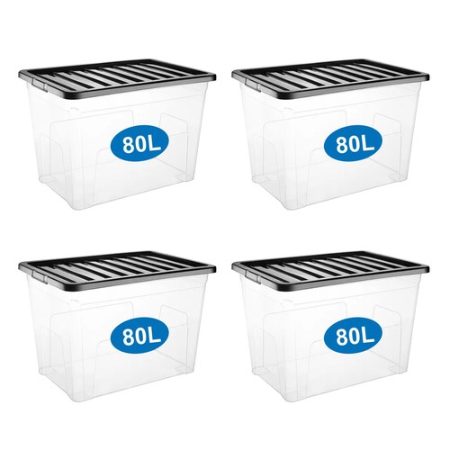 80l clear plastic storage - 80l,