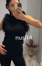 ZARA NEW WOMAN HALTER FAUX FUR