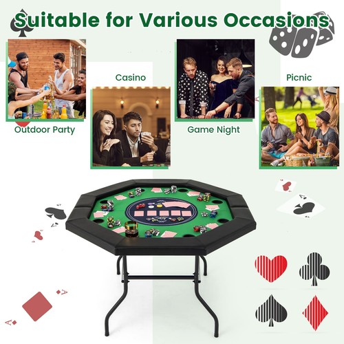 Foldable poker table for - table,