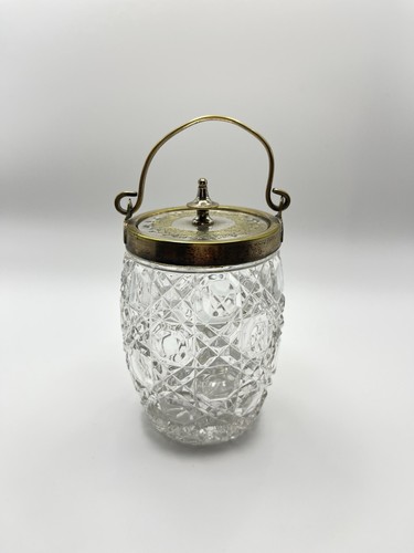 Antique crystal glass biscuit - crystal,
