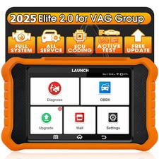 2025 LAUNCH X431 ELITE 2.0 For Audi VW OBD2 Scanner Diagnostic Tool ECU Coding