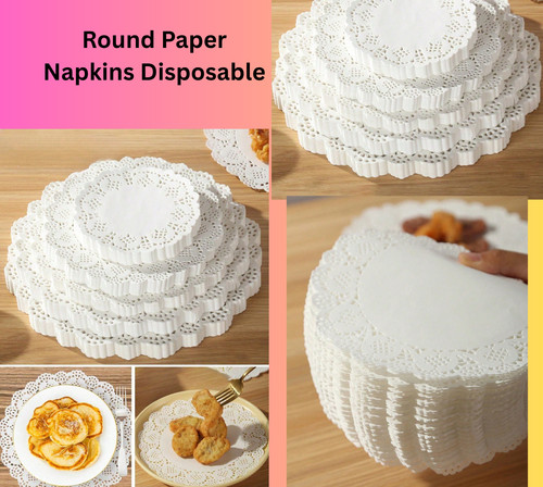 100pcs round white paper - round,