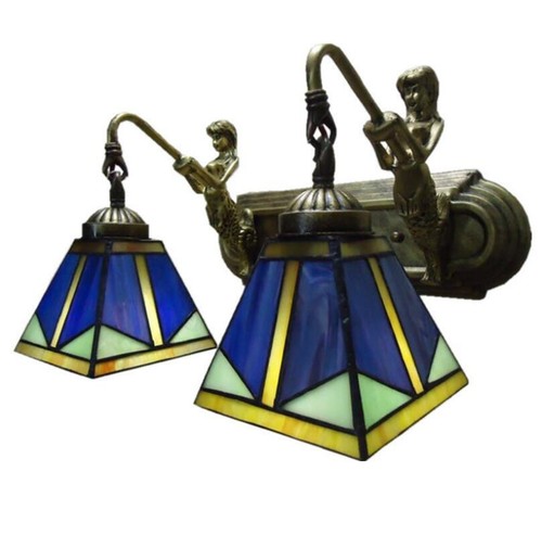 Tiffany wall sconce stained - wall,