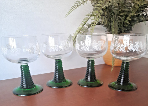 Vtg luminarc france green - 4,