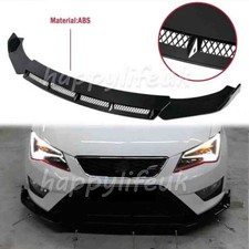 For Seat Arona Ibiza Front Bumper Lip Body Kit Chin Spoiler Splitter Gloss Black