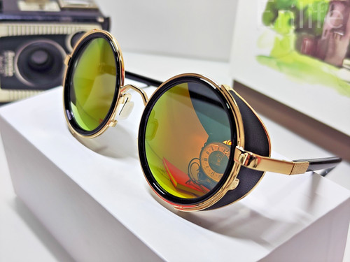 Steampunk sunglasses 50s - steampunk, round