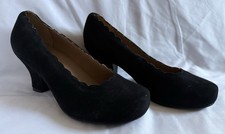 Hotter black suede leather