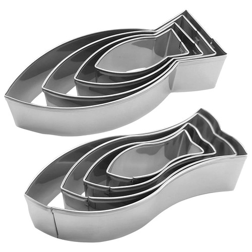 Fish shaped cookie cutter 4pcs - shaped,