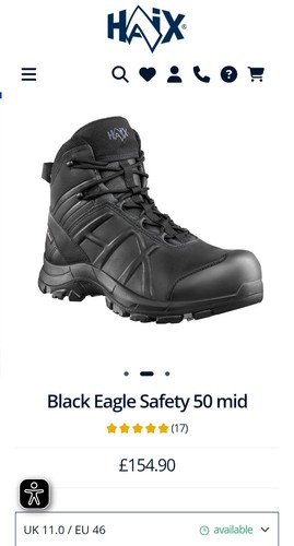 Haix black eagle - black, 50
