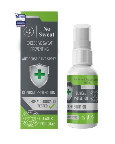 Sweat antiperspirant spray - no,