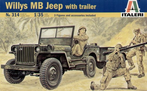 Italeri 314 willys jeep - 1:35,