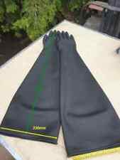 Wet Blast Aqua Blast Gloves BA7202 680mm Long All Rubber Cabinet Gauntlets
