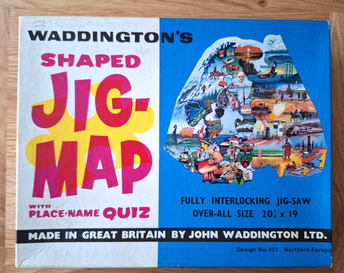 Waddingtons jig map - waddingtons, vintage