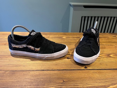 Vans black animal print suede - print,