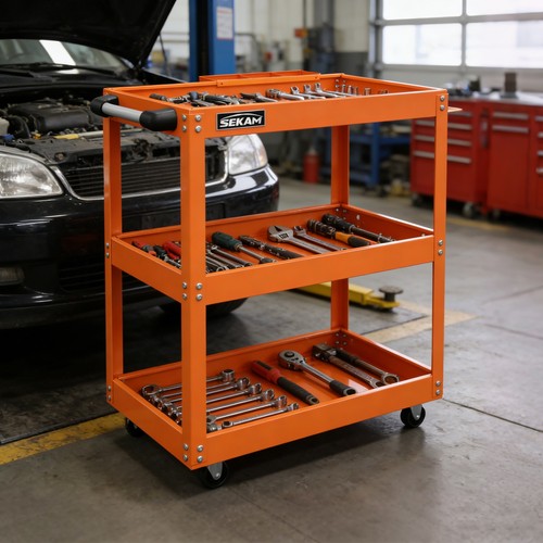 Shelf rolling mechanic tool - 3-shelf,