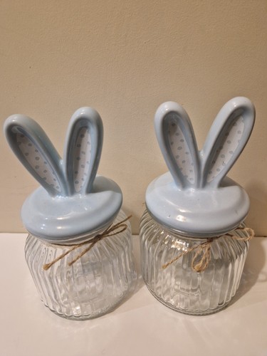 Glass jar with bunny - bunny, ears-