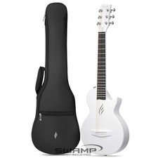Enya Nova Go Mini Carbon Fibre Acoustic Guitar 3 Colours with Gig Bag - White