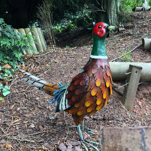 Metal ring necked pheasant - metal,