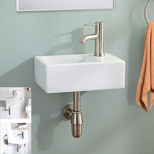 Small bathroom wall - small, hung