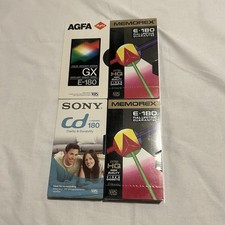 4 x Blank E-180 Min VHS Tapes