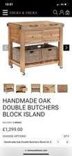 Double Butchers Block  Trolley