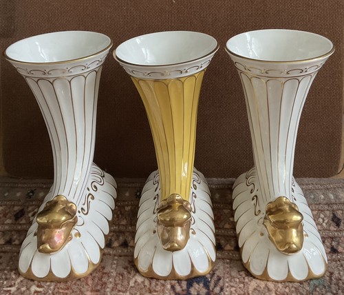 Three coalport cornucopia horn - three,