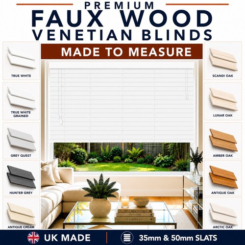 Faux wood venetian blinds - faux,