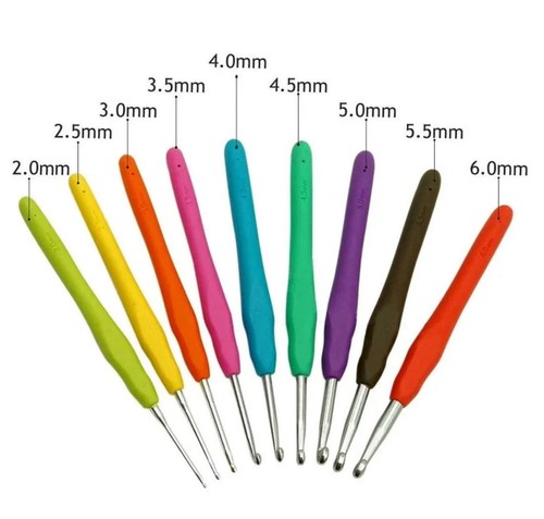 Crochet hooks set soft grip - set,