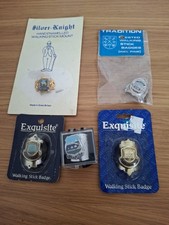 5 Enamelled Walking Stick Badges. Unused Condition, 4 Unopened