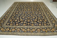 Ex Large Handmade Wool Rug Traditional Floral Vintage Oriental Carpet 410x304 Cm