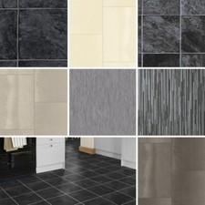 Lino Cushion Floor VINYL FLOORING Waterproof Kitchen Bathroom TARKETT Tile Slate