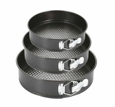 3 Round Cake Tins Set Non
